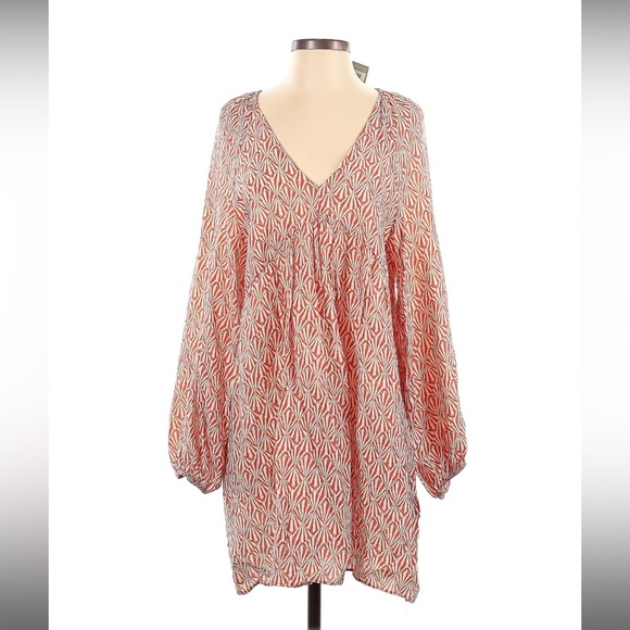 H&M Orange/cream Print Dress - Picture 1 of 3